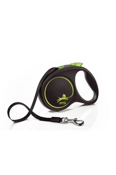 Flexi Black Design Green Strip Small 5 Meters Automatic Dog Walking Leash New Series Original Product