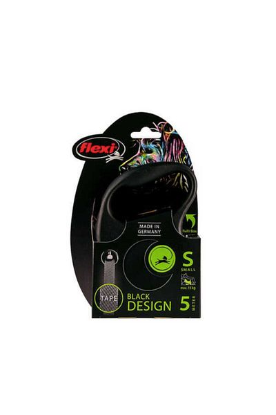 Flexi Black Design Green Strip Small 5 Meters Automatic Dog Walking Leash New Series Original Product