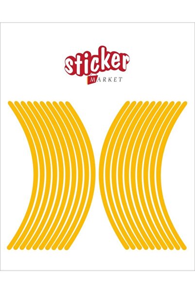 Sticker Market Sarı Fosforlu Jant Şeridi
