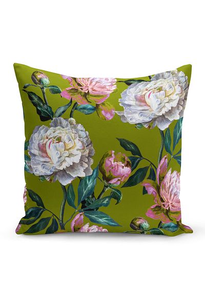 Filamente Double Sided Digital Printing Throw Pillow Cover Flower Garden