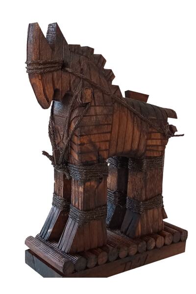 GÖKÇEN HOBİ Truva Atı Ahşap Biblo