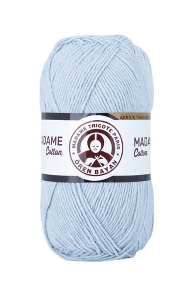Ören Bayan Πλεκτό νήμα χειρός Madame Cotton Baby Blue 031 100 gr Σετ 3 τεμ