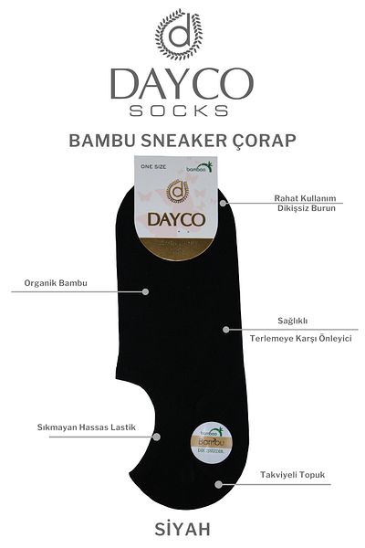 DAYCO Șosete sport din bambus pentru femei