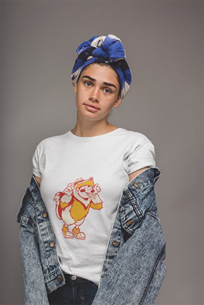 ErTaPassage Γυναικείο μπλουζάκι White Badger Cat με τύπωμα - T2111378