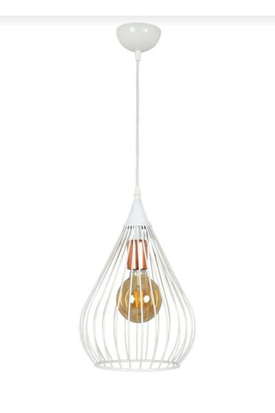 Trend Kitchen الثريا مصباح قلادة بيضاء واحدة الكمثرى