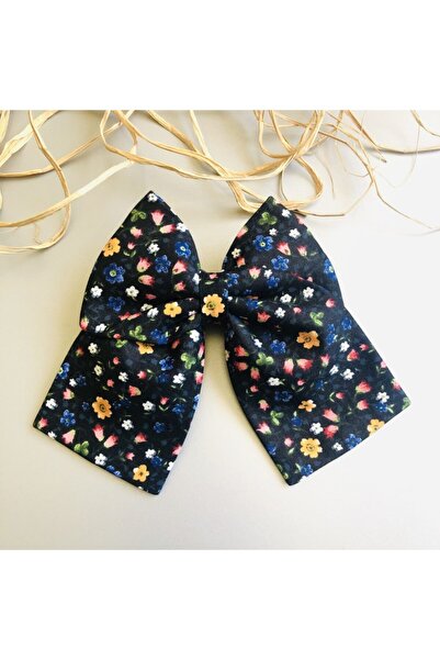 seyranat Женска-Младежка-Детска Черна Цвят Крисп Флорална Автоматична Щипка В...