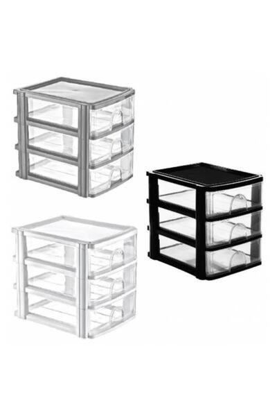 PlastArt Sertar pentru documente A4 cu 3 compartimente |   Organizator A4 cu sertare