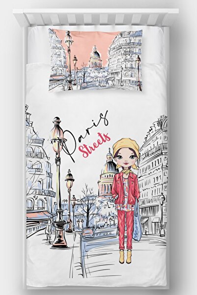 Homamia Paris Themed Single Bedspread