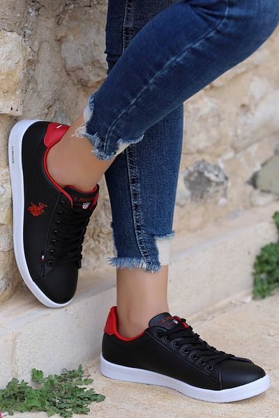 U.S. Polo Assn. Women's Black Sneakers - Daily Use