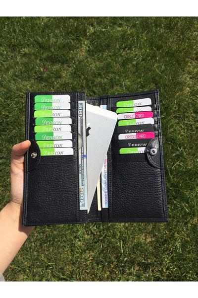 DERKON Genuine Leather Wallet with Phone Compartment