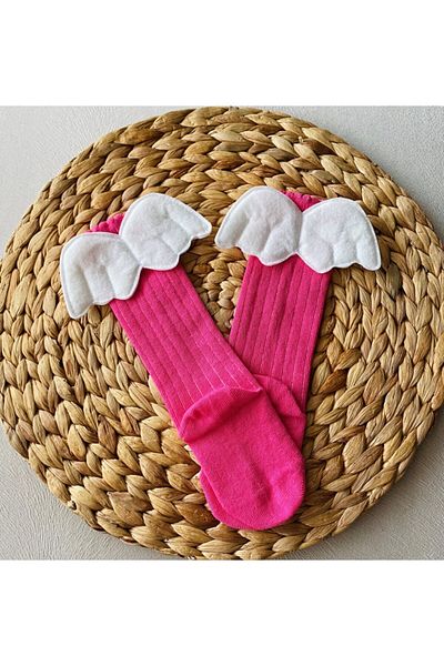 Sude Sdu Pink Angel Wings Children's Socks Bertyejj-8995520021683330