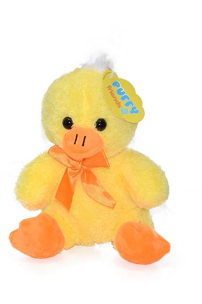 Sunman Sitting Duck Plush Toy with Ribbon 20 cm