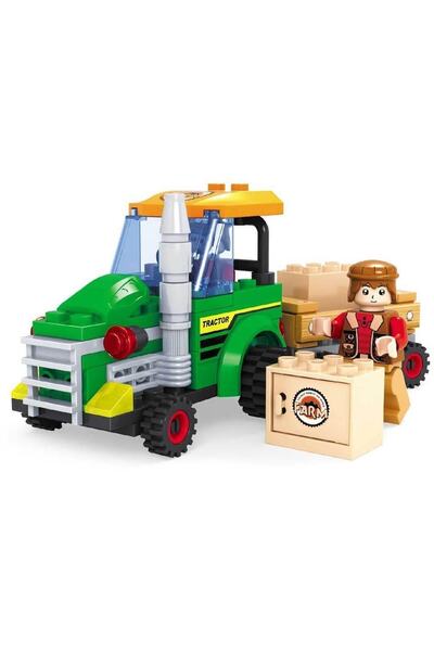 Sunman Brand: 28401 Blx Farm Tractor and Tow Truck / 103 Pieces / +6 Years Ol...