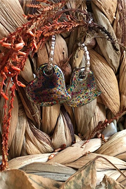 Leerybee Spotted Mixed Color Antiallergic Heart Earrings