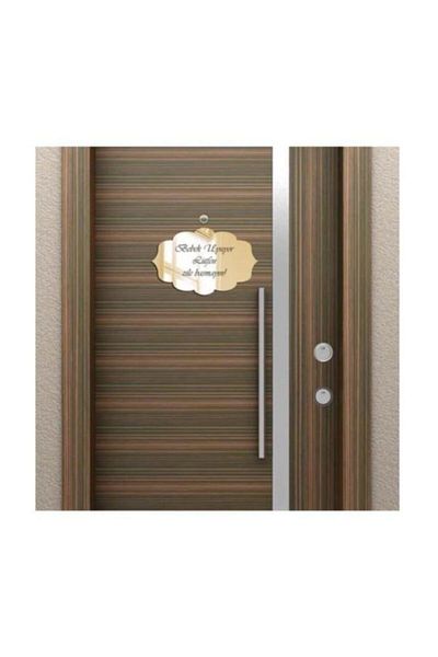 Aker Hediyelik Baby Sleeping Plexiglass Door Ornament Χρυσός καθρέφτης Υπάρχει μωρό μέσα Στολίδια οχημάτων Concept