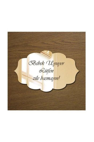 Aker Hediyelik Baby Sleeping Plexiglass Door Ornament Χρυσός καθρέφτης Υπάρχει μωρό μέσα Στολίδια οχημάτων Concept