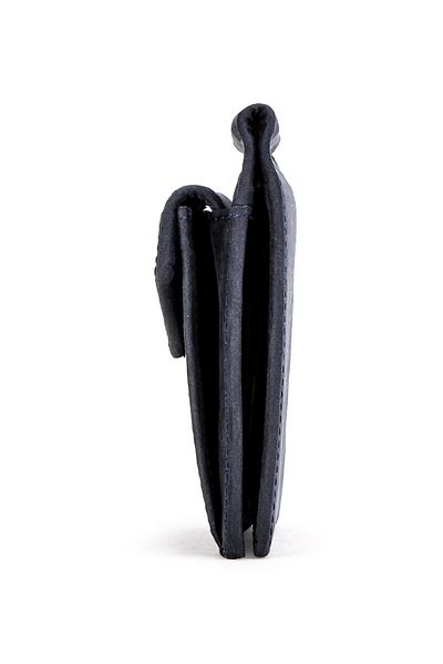 Contact’S Πορτοφόλι θήκης για κάρτες Navy Blue Minimalist Leather - Albi με προστασία RFID