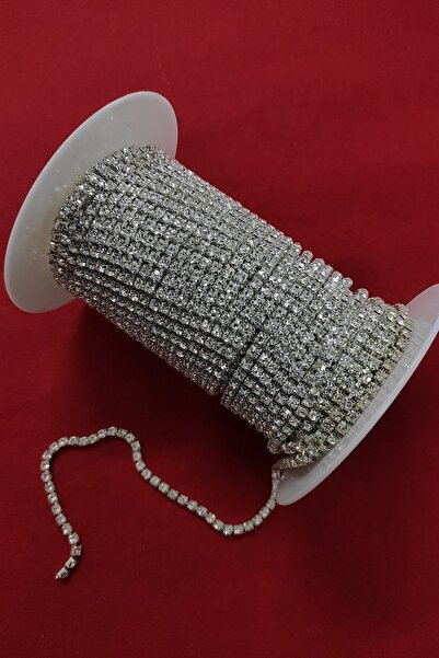 platin hediyelik 10 metri de culoare argintie Janjanlı Water Stone 3 mm bandă...