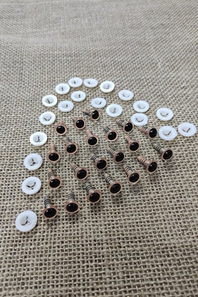 platin hediyelik 20 Adet 10 Mm Amigurumi Bebek Gözü Turuncu Vidalı Kristal Göz