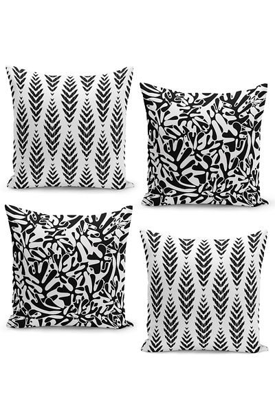 Filamente Set de huse de pernă din 4 piese Design boem pe fundal alb