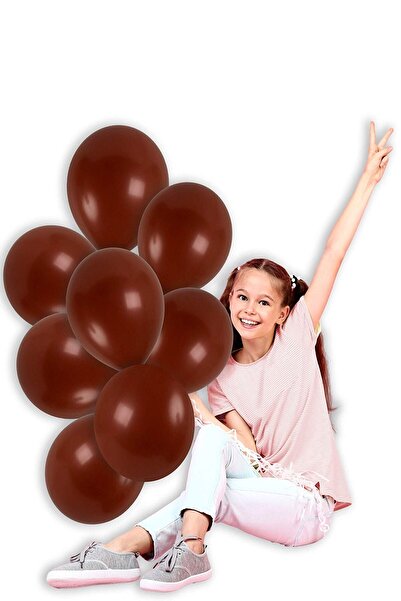 Ekin Süs 20 قطعة بالون بني معدني