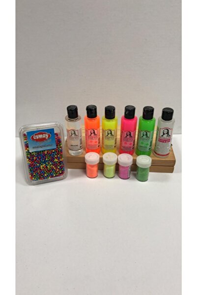 Monalisa Set 5 Renk 70ml Slime,1 Adet Boraks, 4 Renk Sim, 1 Adet Renkli Köpük