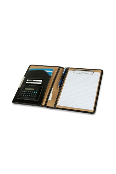SEDEF SİLVER Mini A5 Defter Boy Sekreterlik Dosya Kapaklı Hesap Makineli Siya...