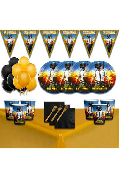 PUBG Playerunknown's Battlegrounds 24 Person Birthday Party Ornaments Supplies Set
