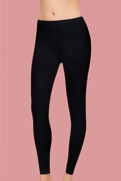 Tutku Kadın Siyah 6'lı Penye Uzun Tayt