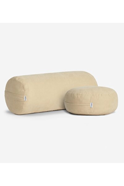 Nui Yoga Ekru Bolster & Meditasyon Minderi