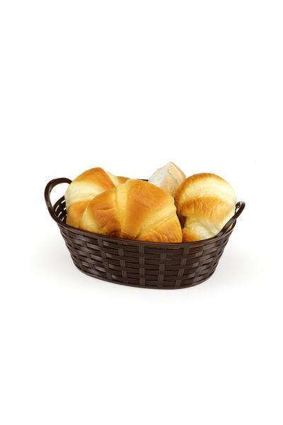 Bora Plastik Hasır Desenli Ekmek Sepeti Oval 24 cm No:1  Bo663