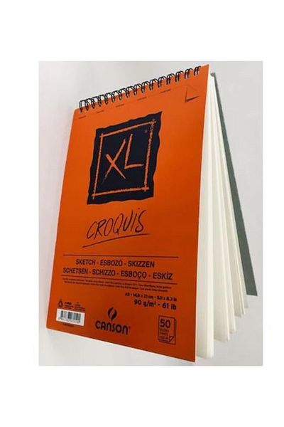 Canson Croquis A5 Sketchbook 90 gr 50 Sheets Cream Color Page