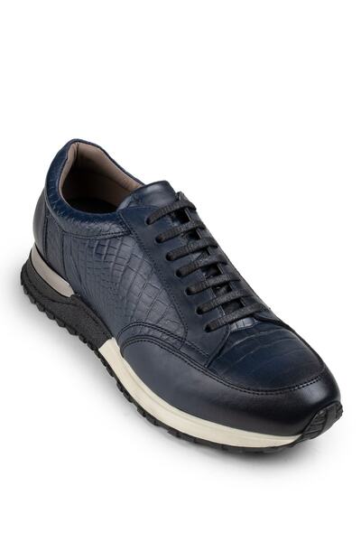 Deery Hakiki Deri Mavi Spor Erkek Sneaker 01632MMVIT01
