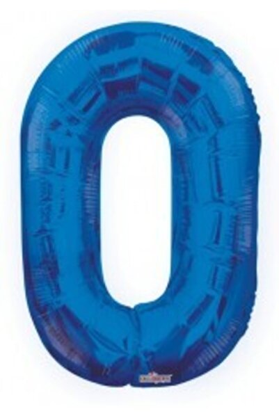 parti sürprizi بالون فويل رقم 0 ازرق 100 سم