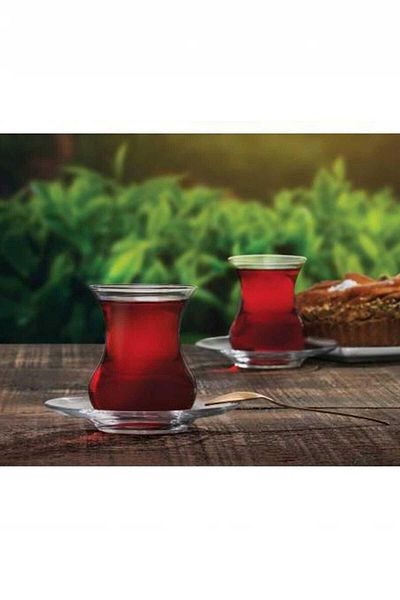 Paşabahçe أورورا 6 قطع كوب شاي سادة - 42471، 8 سم، 155 سم مكعب