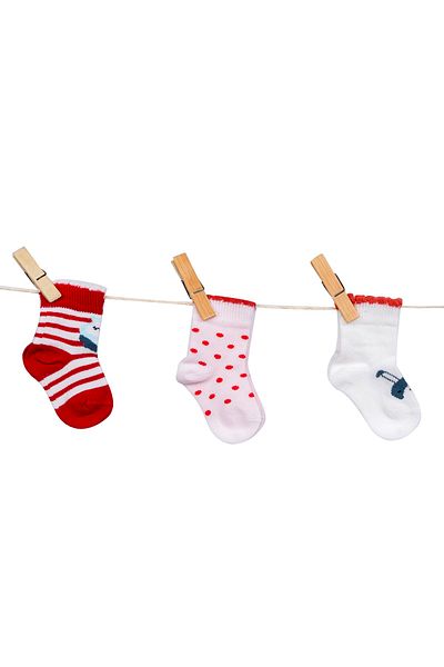 Aziz Bebe Baby Girl 3-Piece Seamless Socks 0-36 Months Azzc35574