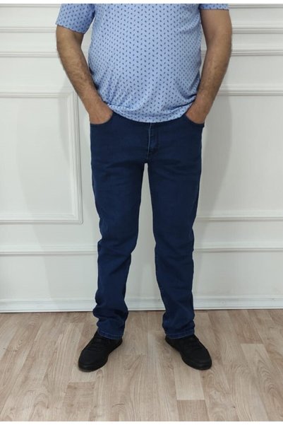 nacar çarşı Pantaloni de blugi albaștri pentru bărbați, cu croială confortabilă