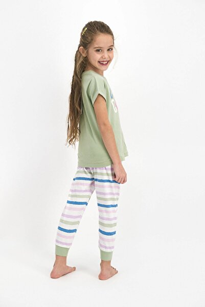 ROLY POLY Water Green Girl's Pajama Set - Rolypoly Choose Color, Short Sleeve