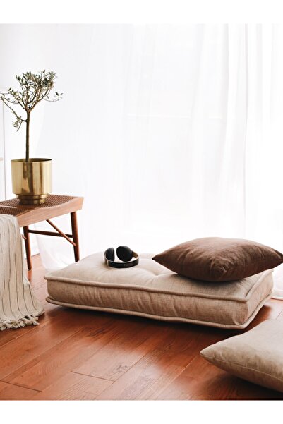 evodeko Natürel Sütlü Kahve Yer Minderi