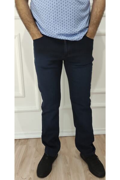 nacar çarşı Ανδρικό τζιν παντελόνι σε μπλε ναυτικό χρώμα με άνετη εφαρμογή
