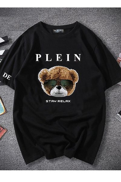 DE PLEIN Bear Unisex Black T-shirt