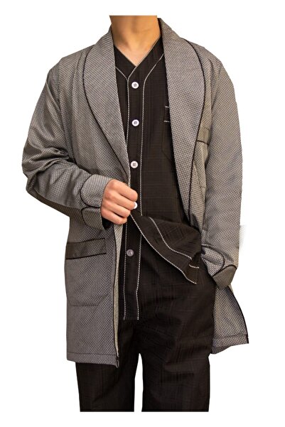 Pijalite Erkek 3'lü Pijama Takımı- Siyah Gri