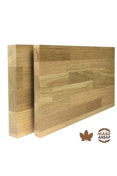 WOODLIFE Meşe Ahşap Plaka - 1. Sınıf Masif Panel Eni 100cm - Boyu 200cm - Kal...