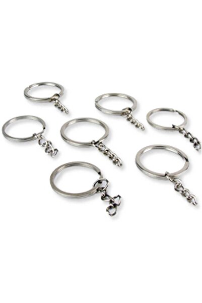 Acar Süs Anahtarlık Halkası Metal 5 Cm Gümüş Adet:50-kl:100 En:3,1cm Boy:5cm