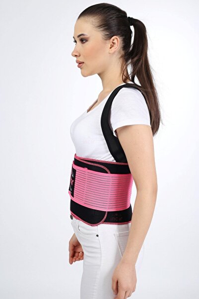 İNCİR Unisex Pembe Termal Sauna Yağ Yakıcı Incelme Zayıflama Bel Korsesi
