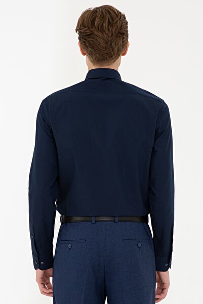 Pierre Cardin Lacivert Slim Fit Basic Gömlek
