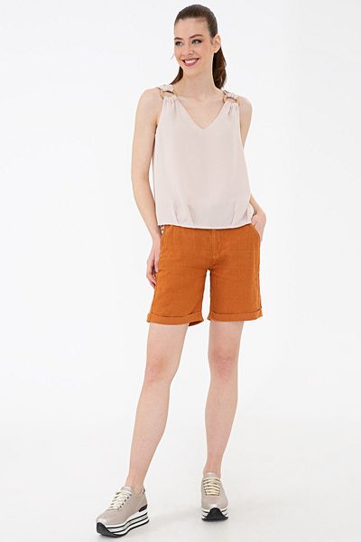Pierre Cardin شورت وبرمودا نسائي باللون القرفة - G022SZ031.000.1320964