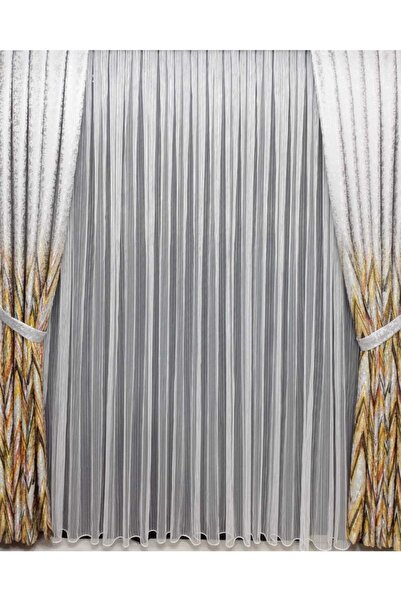 ISSA PERDE Sık Pile Zincir Ip Çizgili 1e3