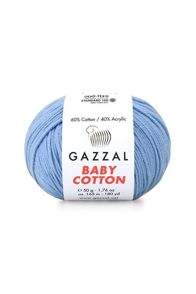 Gazzal Baby Cotton 3423 - Amigurumi, fire de tricotat manual Punch 50gr