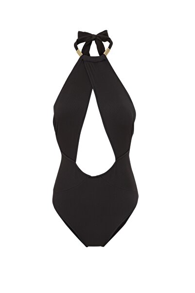 Clover Black Swımsuıt